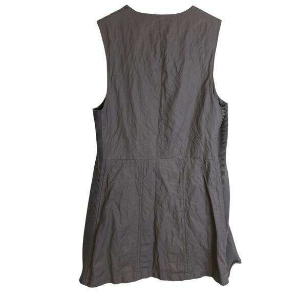 Stella Carakasi Vest Womens Small Gray Jacket Asymmetrical Zip Pockets Ribbed * - Picture 2 of 9